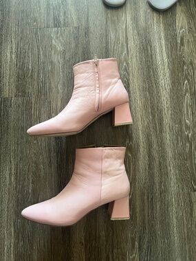 Journee Collection Blush Pink Pointed Toe Ankle Booties